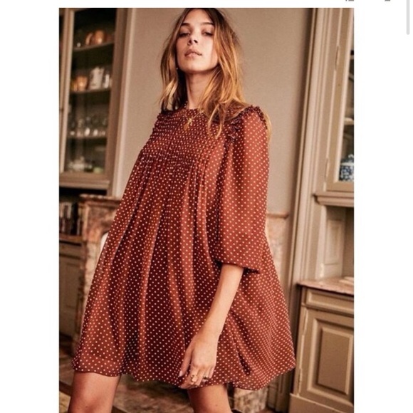 Sezane Dresses & Skirts - Sezane Eve polka dot pleated dress